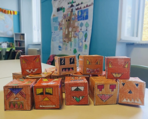 zucche quadrate Halloween
